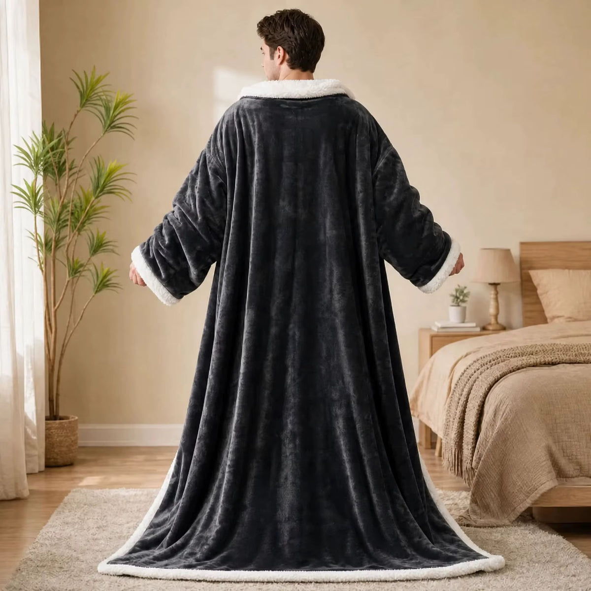 Wearable Thickened Flannel Heated Blanket