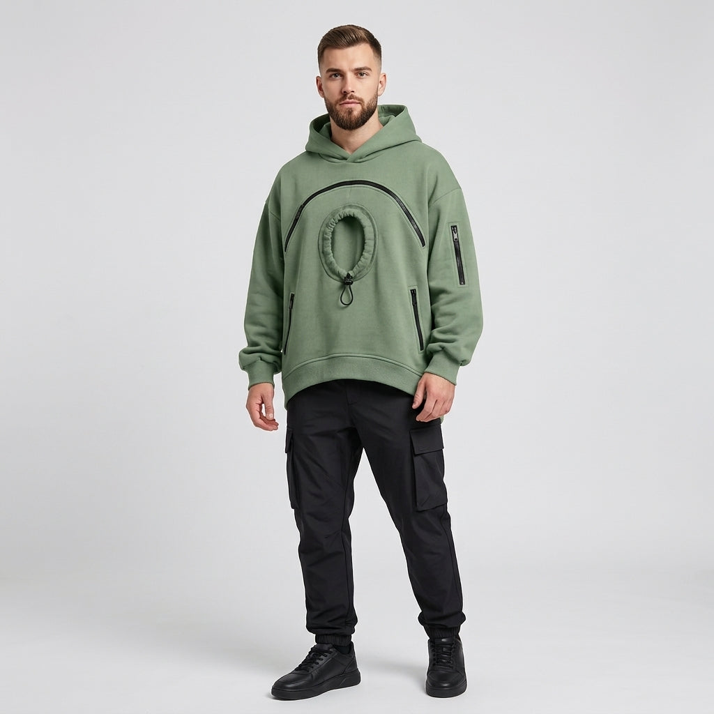 Pet-Carrying Hoodie Sweatshirt for Cats and Dogs with a Pouch and Snack Compartment