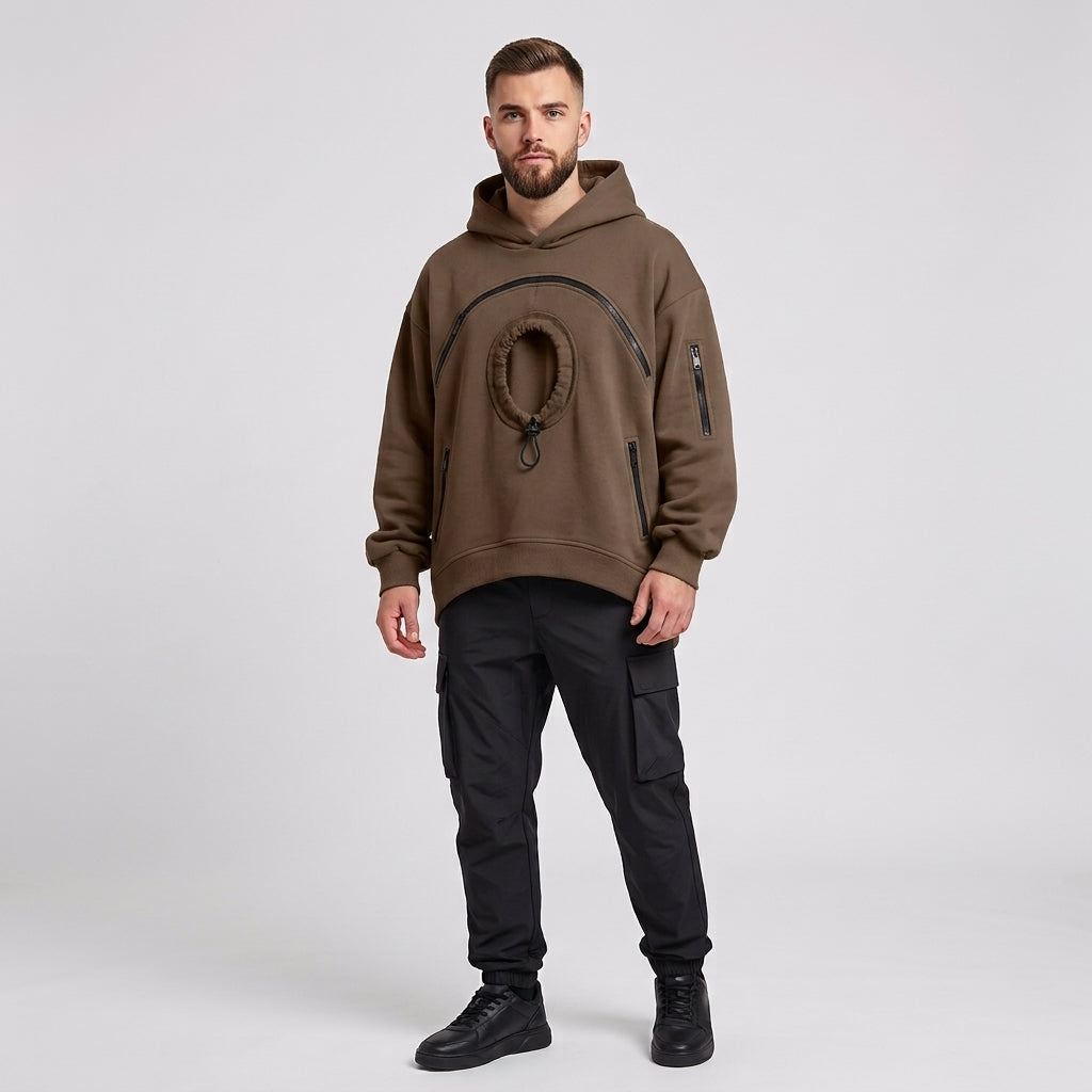 Pet-Carrying Hoodie Sweatshirt for Cats and Dogs with a Pouch and Snack Compartment