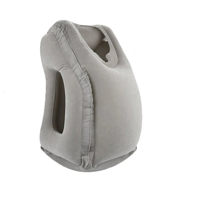 Enhanced Inflatable Travel Pillow with Head and Chin Support
