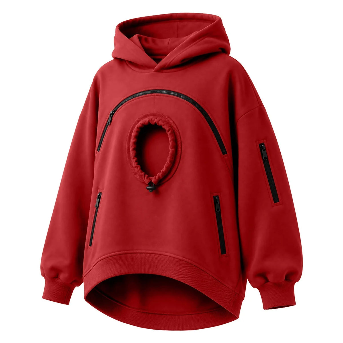 Pet-Carrying Hoodie Sweatshirt for Cats and Dogs with a Pouch and Snack Compartment
