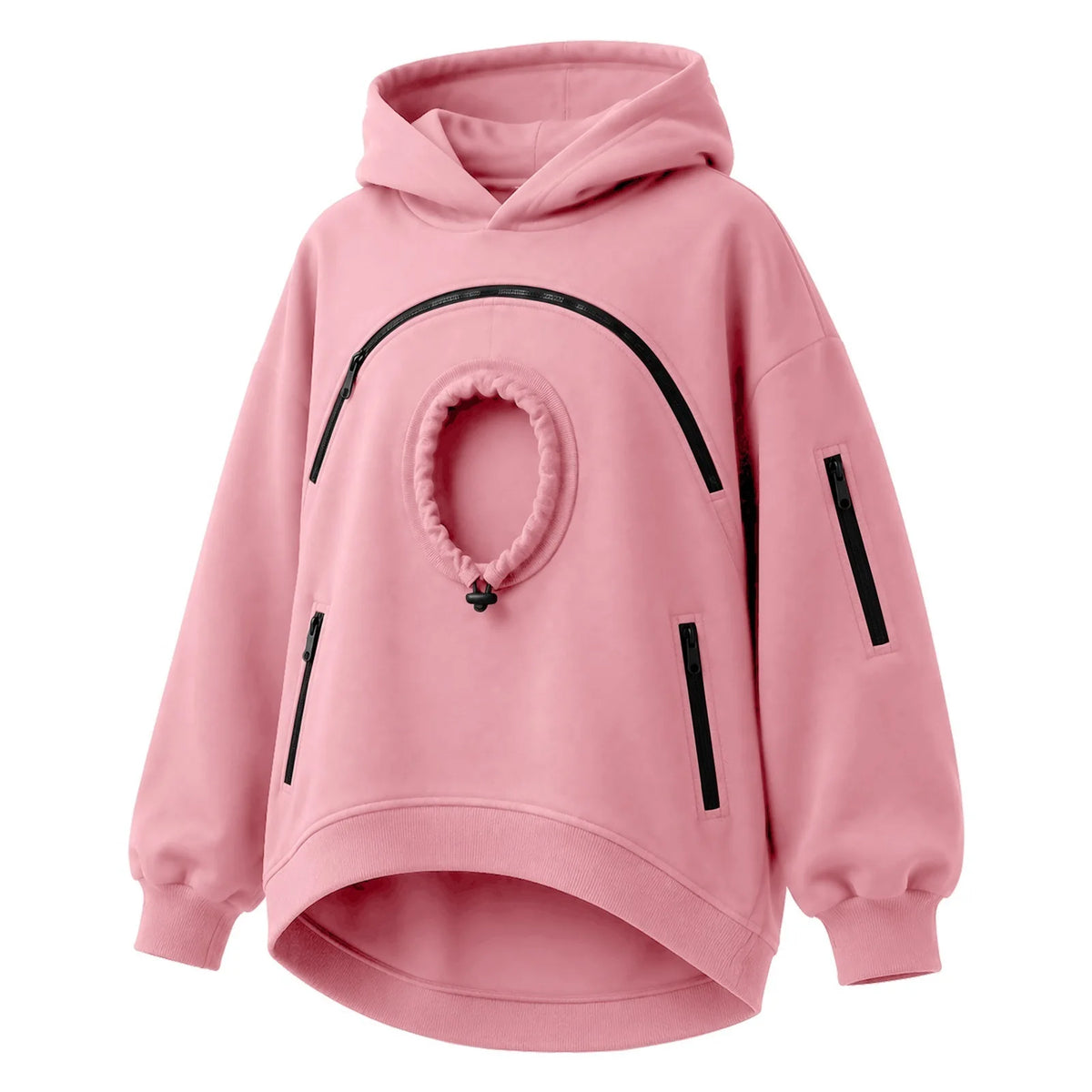 Pet-Carrying Hoodie Sweatshirt for Cats and Dogs with a Pouch and Snack Compartment