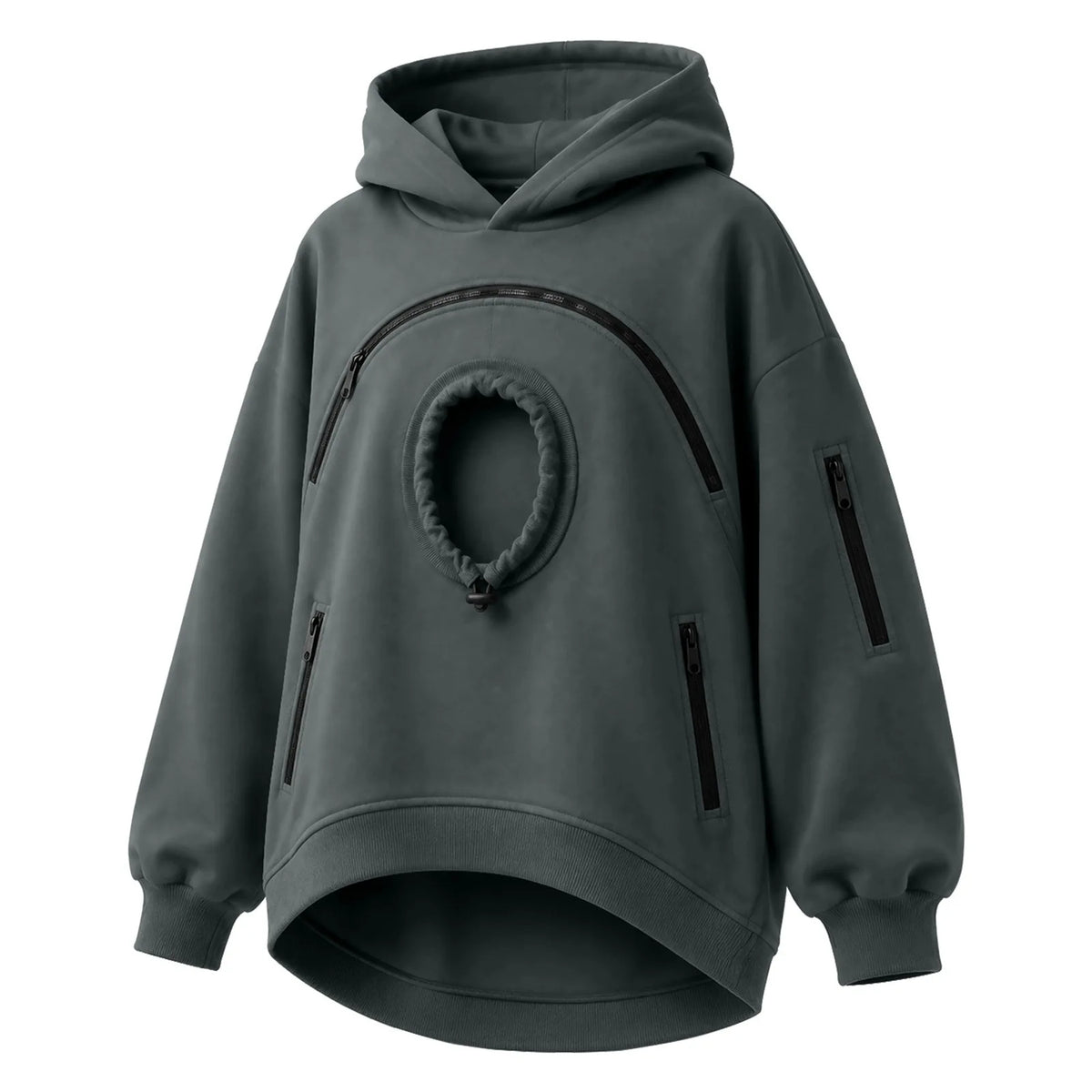 Pet-Carrying Hoodie Sweatshirt for Cats and Dogs with a Pouch and Snack Compartment