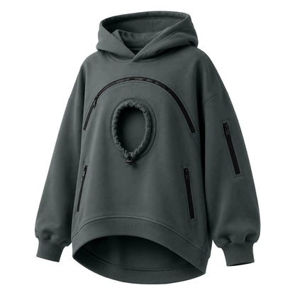 Pet-Carrying Hoodie Sweatshirt for Cats and Dogs with a Pouch and Snack Compartment