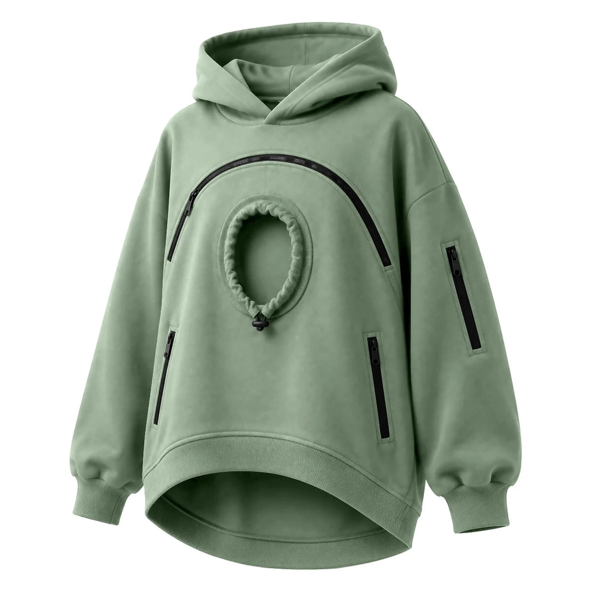 Pet-Carrying Hoodie Sweatshirt for Cats and Dogs with a Pouch and Snack Compartment