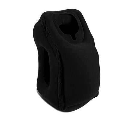Enhanced Inflatable Travel Pillow with Head and Chin Support